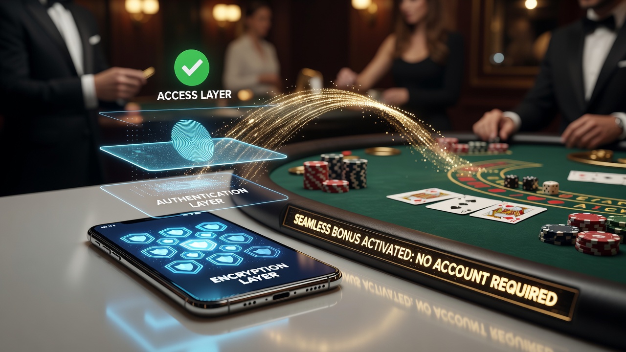 Smartphone displaying secure live table interface with encrypted bonus activation overlay