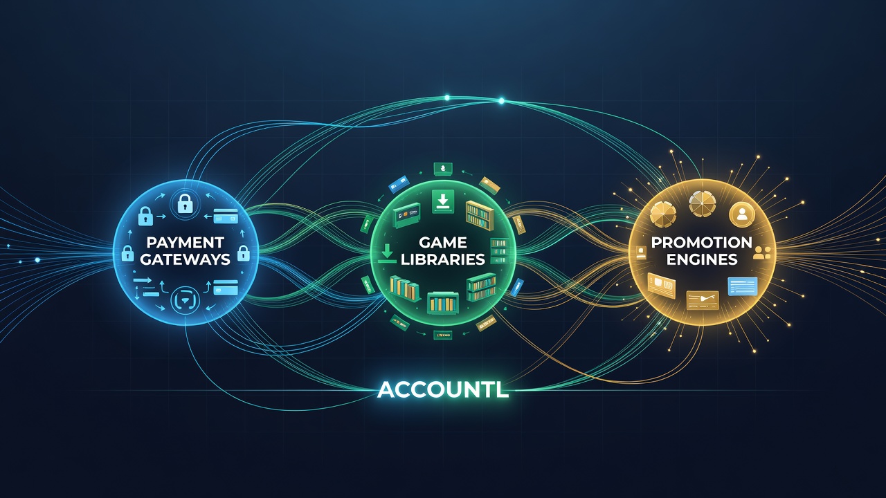Illustration of data flows between payment systems, game selections, and reward mechanisms on mobile devices